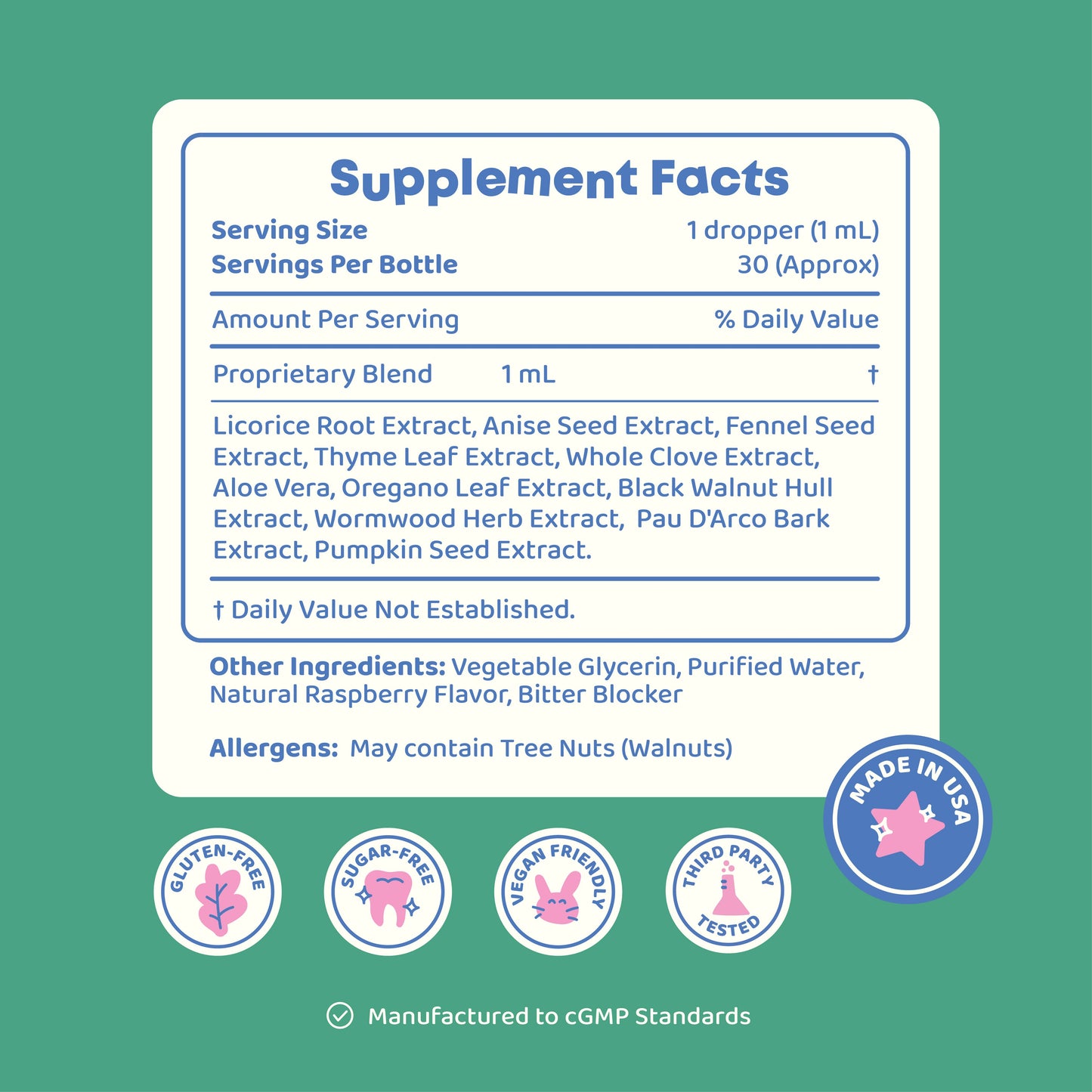 JoySpring Kids' Liquid Cleanse – Natural Liquid Detox, Alcohol-Free Supplement for Digestive Health (1 fl oz) 30 Servings